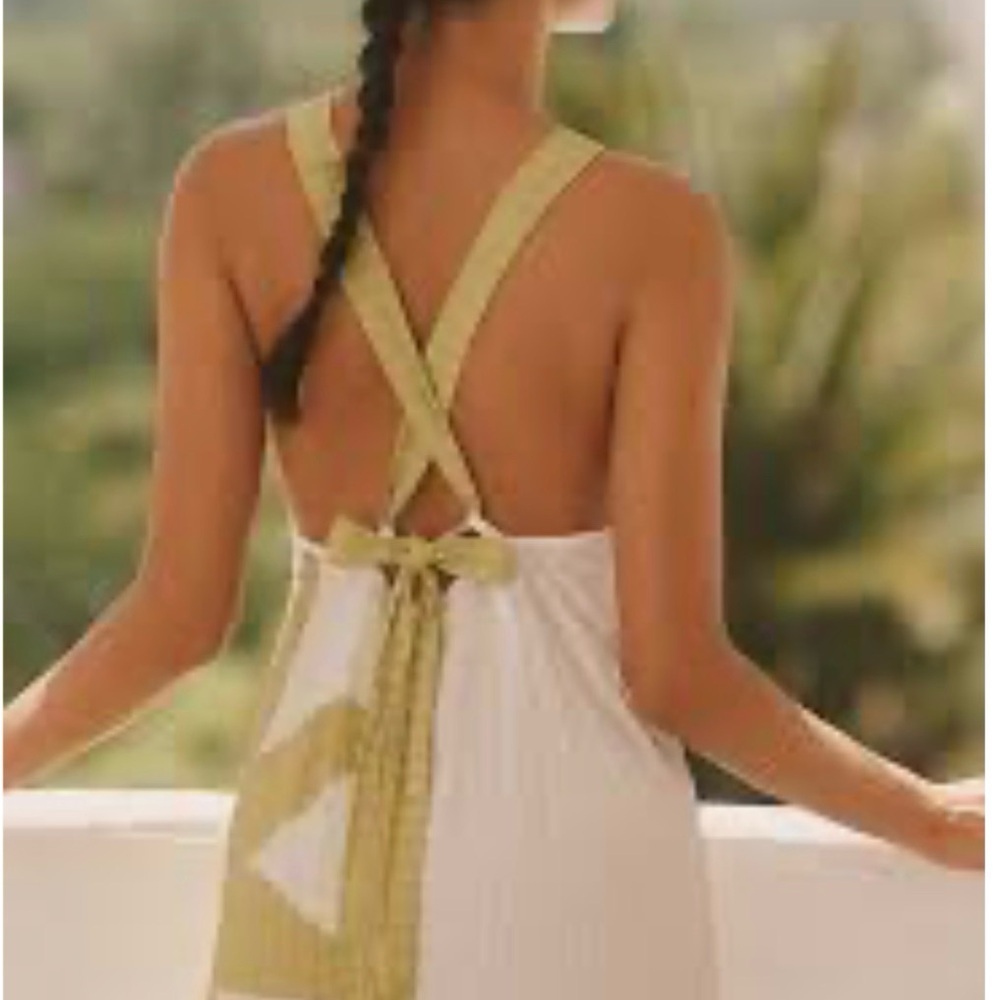 Anthropologie dress MIDI Sz M CELANDINE SLEEVELESS summer vacay resortwear - Picture 3 of 13